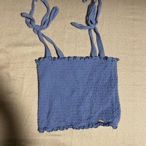 Blue Smocked Women Top